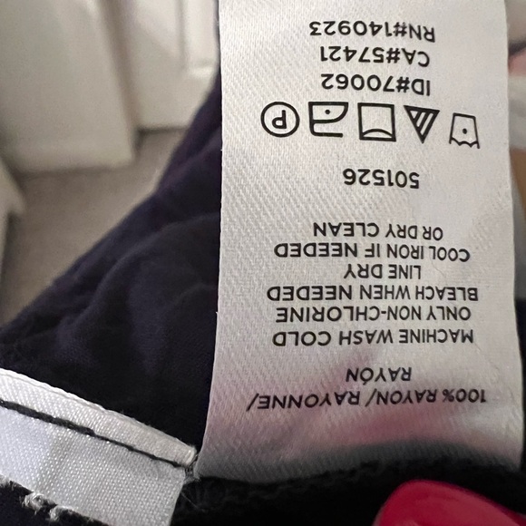 Small Loft Beach Rayon button down navy maxi dress - Picture 7 of 9